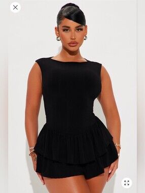 Fashion Nova-Just a Girl Romper